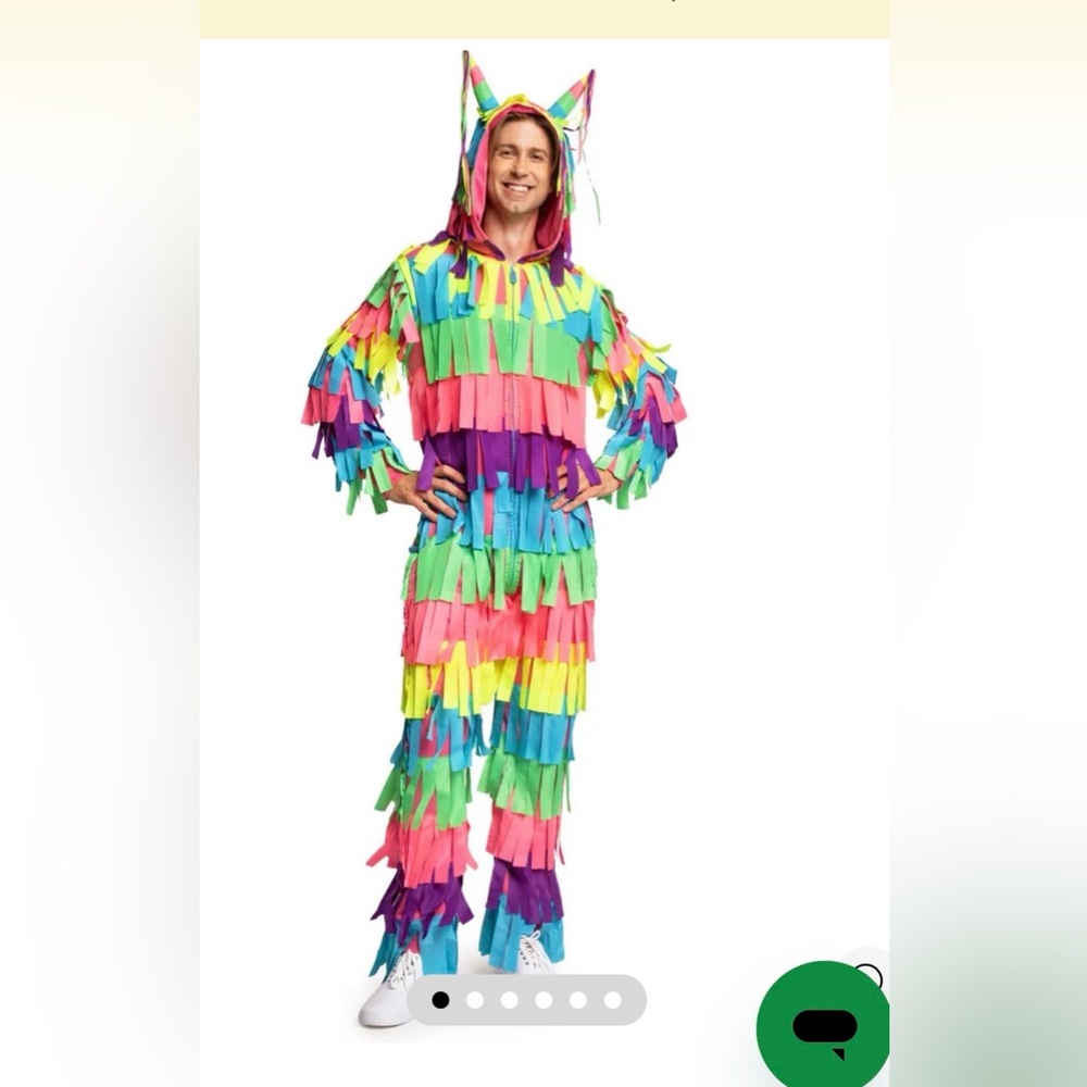 Tipsy Elves Neon Multicolor Fringe Jumpsuit Pinata costume